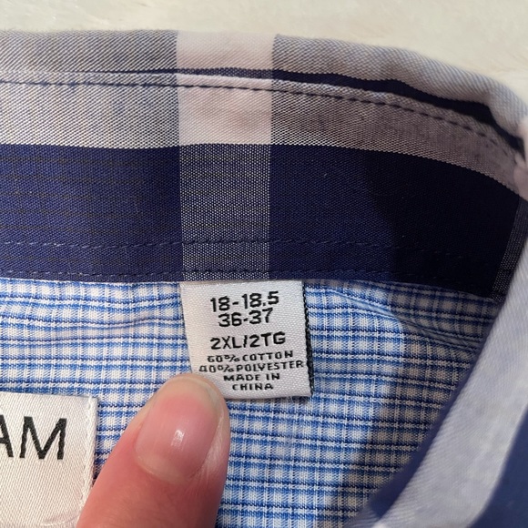 Nick Graham Blue Plaid Button Up Shirt - Picture 9 of 9